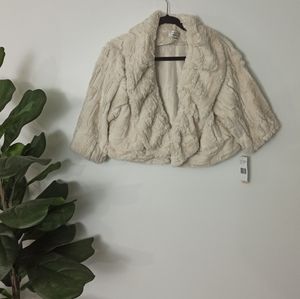 Faux throw cardigan or cape